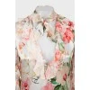 Floral silk dress