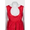 Red silk sundress