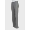 Gray flared trousers