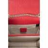 Red leather shoulder bag