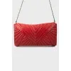 Red quilted bag