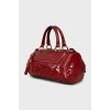 Red patent leather bag