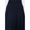 Knitted dark blue skirt