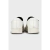 White leather sneakers with Velcro