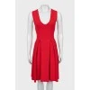 Red sleeveless dress