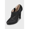 Black block heel ankle boots