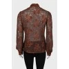 Lace blouse with tag