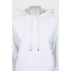 White ribbed hoodie