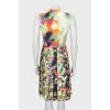 Abstract print slip dress