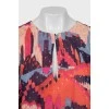 Loose printed blouse with tag