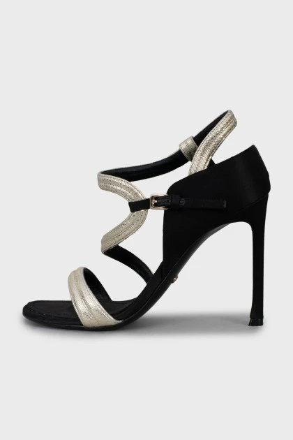 Two-tone high heel sandals