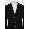 Black fitted wool jacket