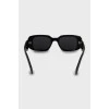 Rectangular sunglasses with brand logo