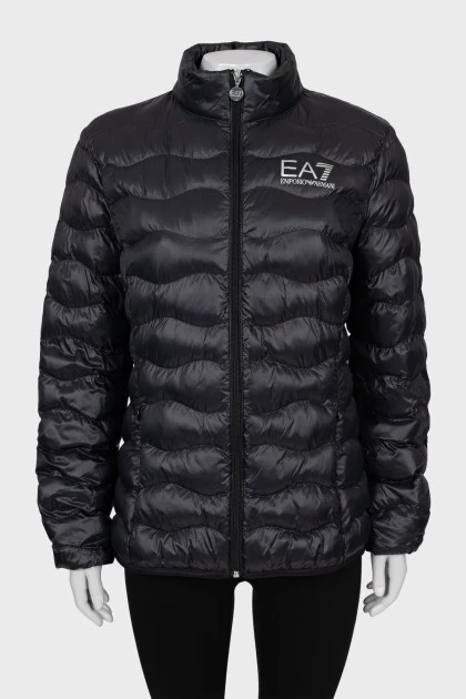 Quilted jacket with tag