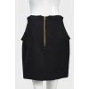 Black high waist miniskirt