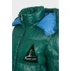 Quilted down jacket with removable hood