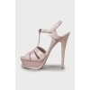 Tribute pink leather sandals