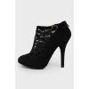 Lace front ankle boots