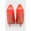 Bright red patent leather shoes