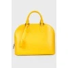 Bright yellow textured bag