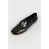 Lacquer black ballet shoes
