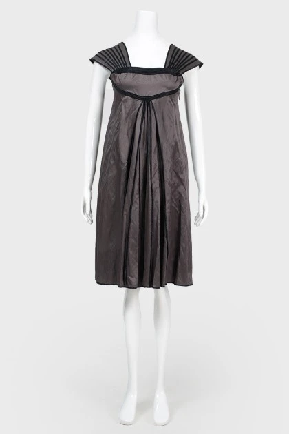Gray taffeta dress