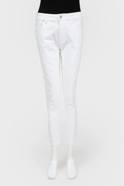 White flared jeans