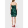 Emerald satin dress