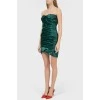 Emerald satin dress