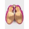 Fuchsia stiletto sandals