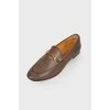 Leather brown loafers
