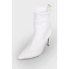 White stiletto heels