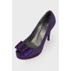 Suede purple stilettos