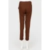 Brown cropped trousers