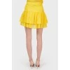 Yellow cotton mini-skirt with tag