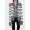Striped jacket with tag