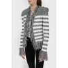 Striped jacket with tag