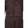 Suede fitted coat with tag
