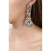 Silver Earrings-clips from beads with tag