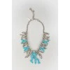 Coral necklace with turquoise inserts with tag