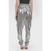 Silver trousers Galife with tag