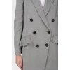 Gray wool coat with asymmetrical buttons