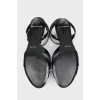 Black sandals with low heels