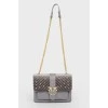 Gray leather bag LOVE