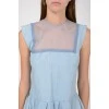 Blue dress with transparent inserts