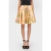 Rose gold silk skirt