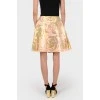Rose gold silk skirt