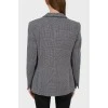 Wool gray plaid jacket