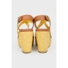 Woven wedge sandals