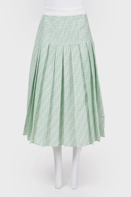 Green skirt in a fold